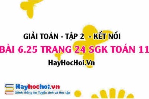 Bài 6.25 trang 24 Toán 11 tập 2 Kết nối tri thức